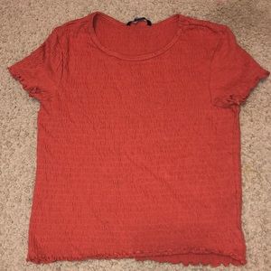 ribbed lettuce edge shirt